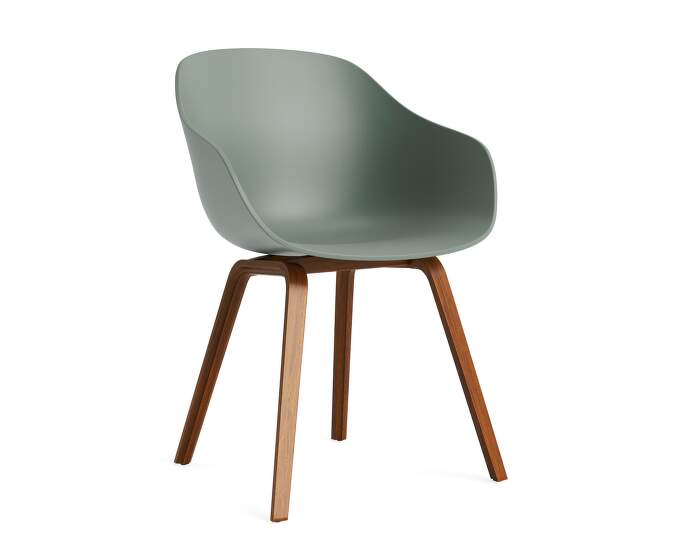 zidle-AAC 222 Chair Walnut, fall green