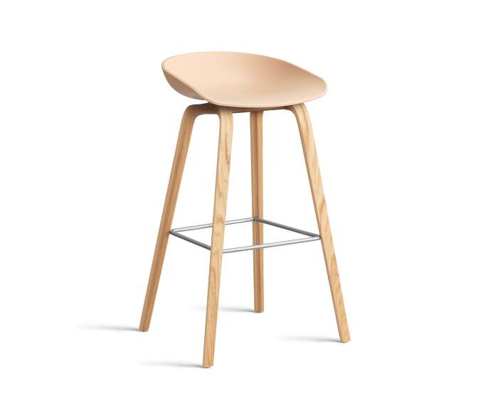 stolicka-AAS 32 Bar Stool High Oak, pale peach