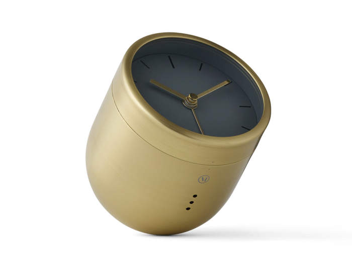 Tumbler Alarm Clock, Brushed Brass