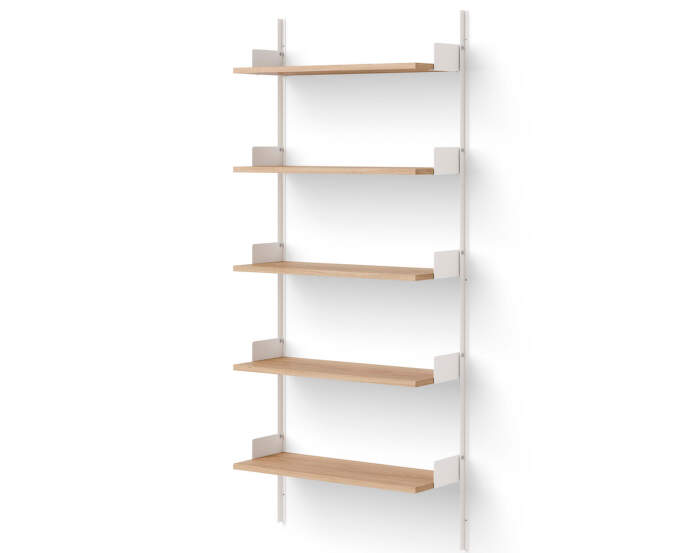 Policová sestava Wall Shelf 1900, oak/white