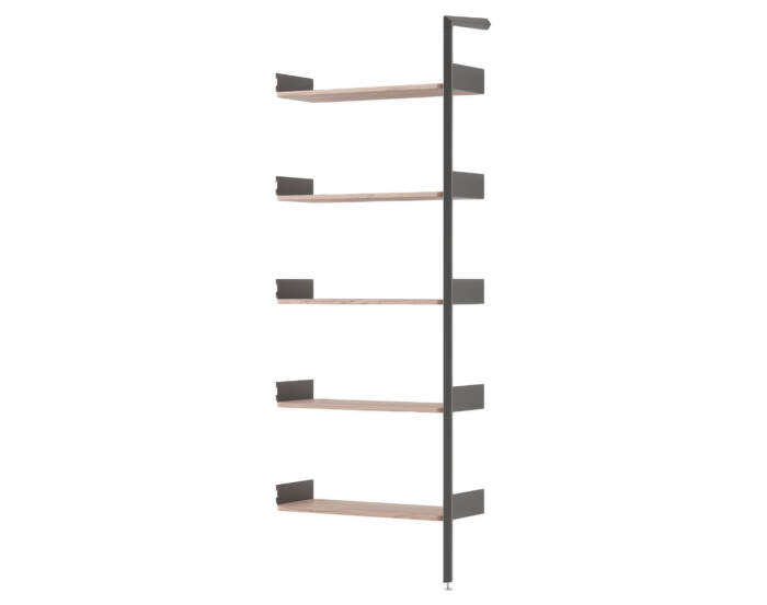 Policová sestava Rombe IF4, anthracite/lacquered walnut