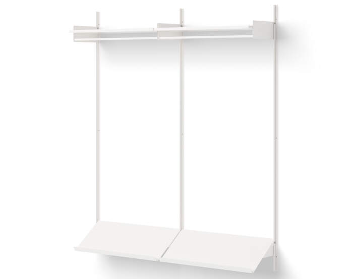 Policová sestava Wardrobe Shelf 2, white/white