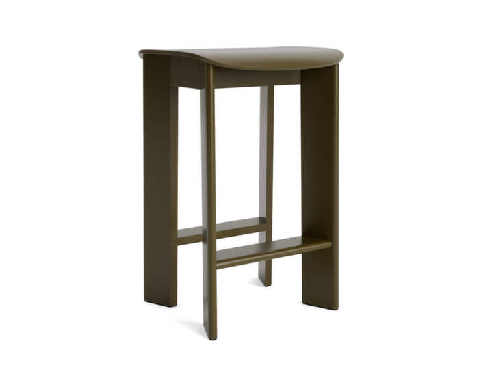 Barová stolička Chisel 30 H65, green umber lacquered beech