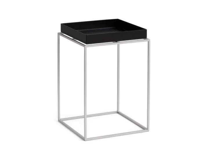 Stolek Tray Table 30x30 High, black / silicon coated base