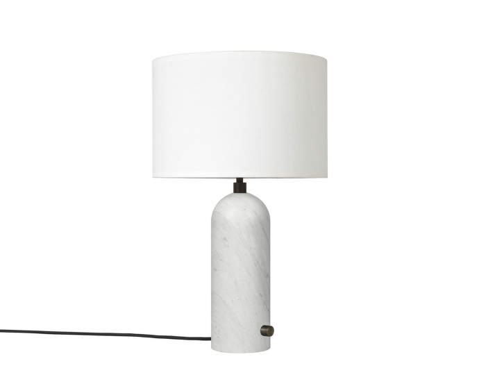 Stolní lampa Gravity small, white marble, white