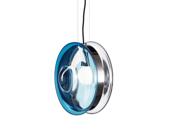 Lampa Orbital, green/polished nickel