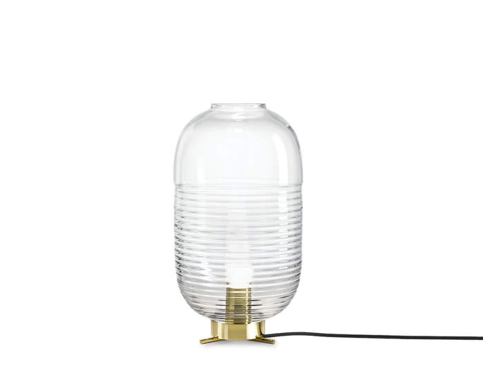 Stolní lampa Lantern, clear/polished brass