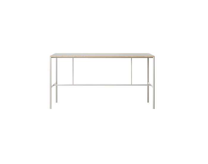 MIES High Table H1, light grey / grey linoleum / oak