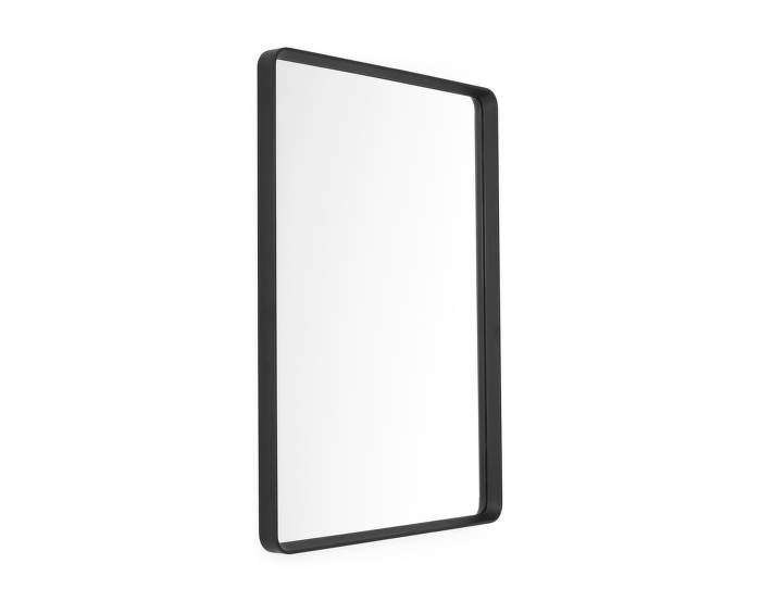 Norm Wall Mirror, rectangular, black