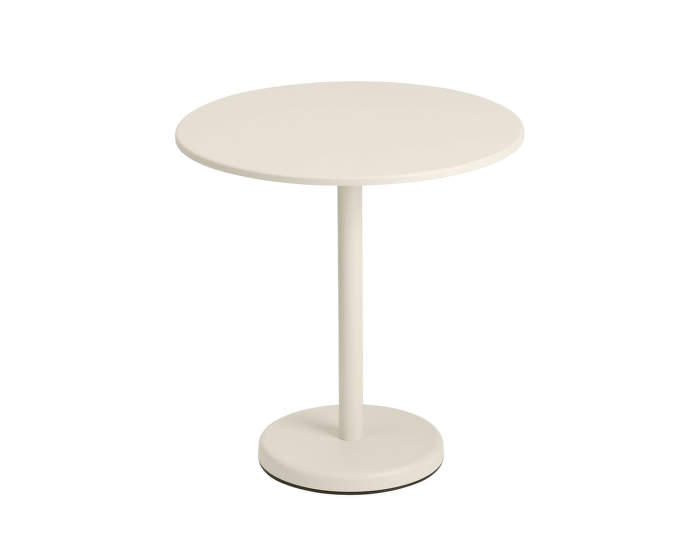 Linear Steel Café Table Ø70, off-white