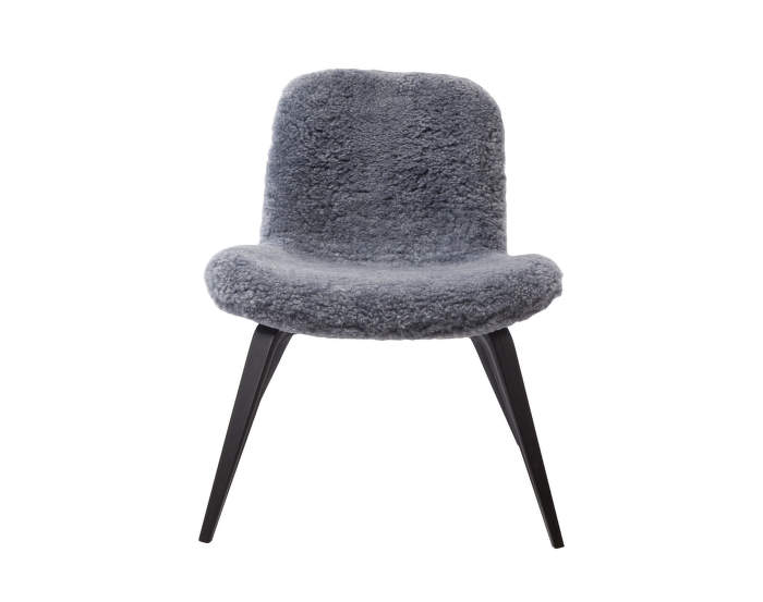 Goose Lounge Chair, Black Sheepskin Graphite
