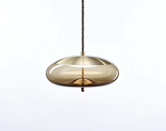 svítidlo Knot Disco PC1017 Small Lamp, brown / brass