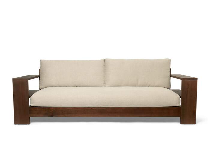 Edre Sofa, dark stained / natural