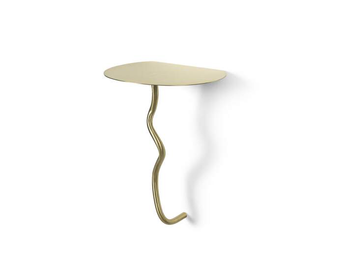 stolek-Curvature Wall Table, brass