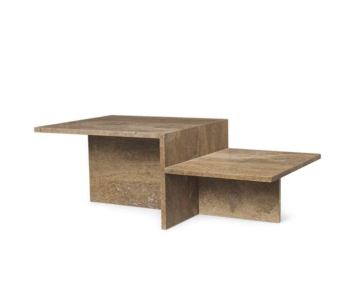 stolek-Distinct Coffee Table, brown travertine