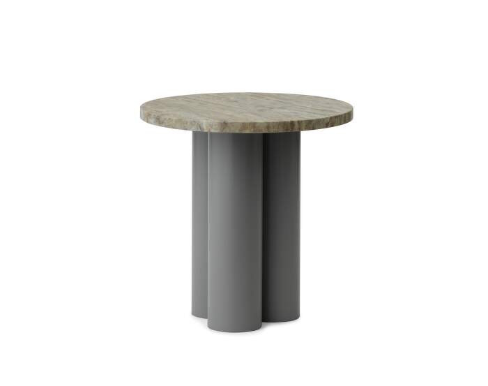 stolek-Dit Table, grey travertine silver