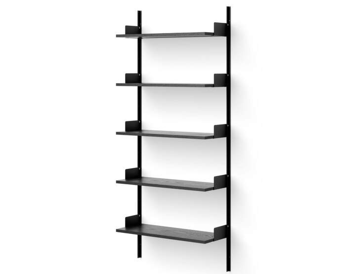 Policová sestava Wall Shelf 1900, black ash/black