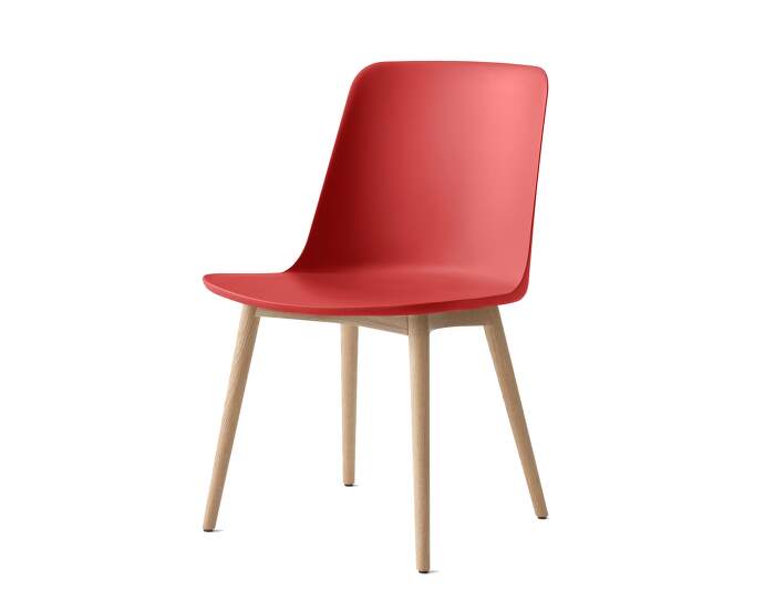zidle-Rely HW71 Chair, oak/vermillion red