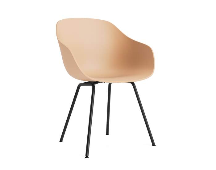 zidle-AAC 226 Chair Black Steel, pale peach