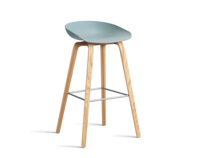 stolicka-AAS 32 Bar Stool High Oak, dusty blue