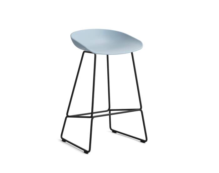 stolicka-AAS 38 Bar Stool Low Black Steel, slate blue