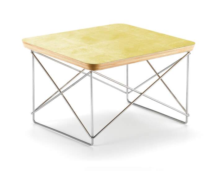 stolek-Occasional Table LTR Gold Leaf, chrome