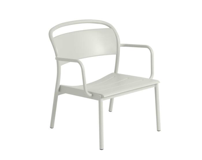 kreslo-Linear Steel Lounge Armchair, grey