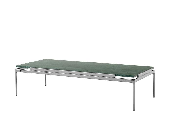 stolek-Sett LN12 Coffee Table, dark chrome  / Verde Guatemala