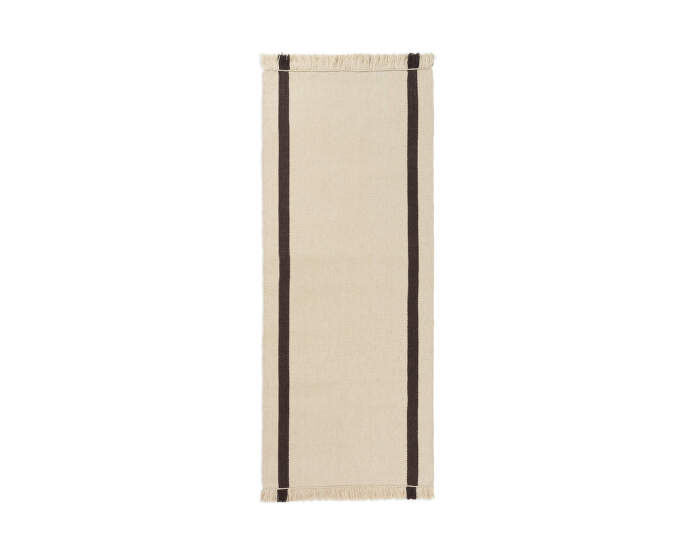 Koberec Calm Kelim Runner 80x200, off-white/coffee