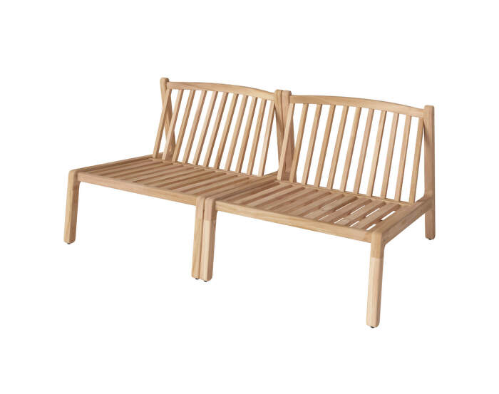 Dvoumístná zahradní pohovka Patio, untreated solid teak