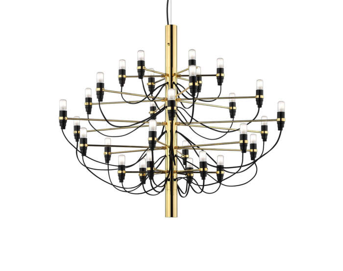 Lustr 2097/30 Clear Bulbs, brass