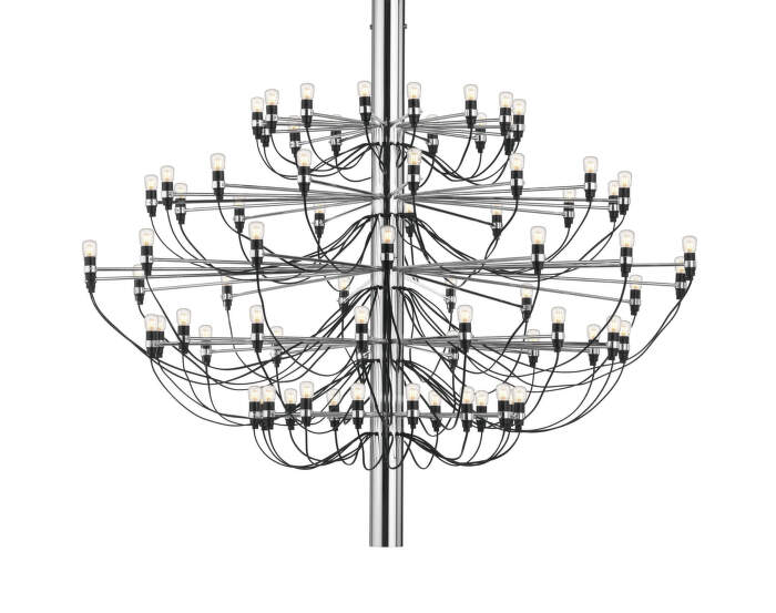 Lustr 2097/75 Clear Bulbs, chrome
