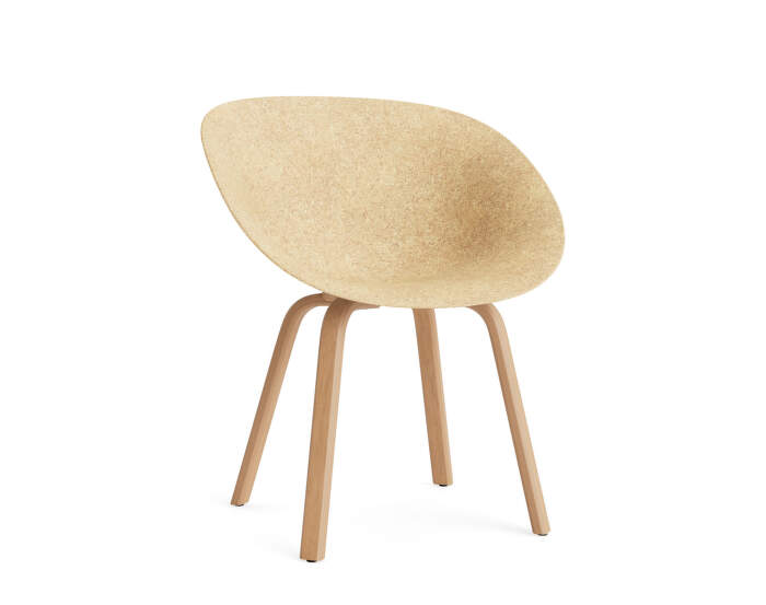 Židle s područkami Mat, hemp/beech