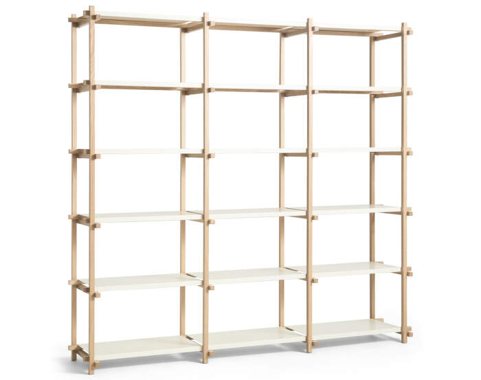 Policový systém Woody High, almond white
