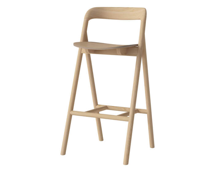 Barová stolička Fenri 75 cm, white pigmented oiled oak
