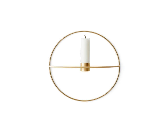 Nástěnný svícen POV Circle Candleholder S, Brass