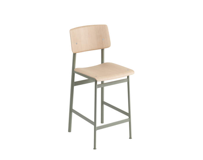 Barová židle Loft 65 cm, green/oak