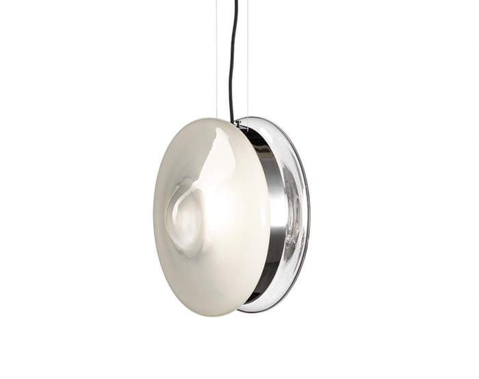 Lampa Orbital, polaris white, polished nickel