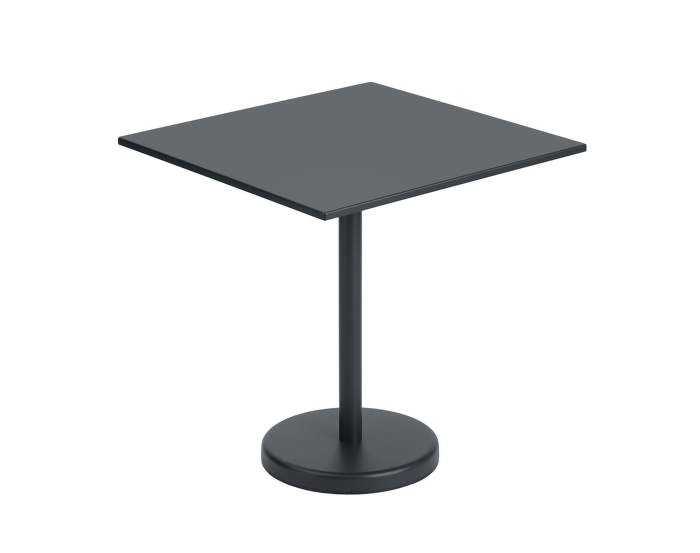 Linear Steel Café Table 70 x 70 cm, black