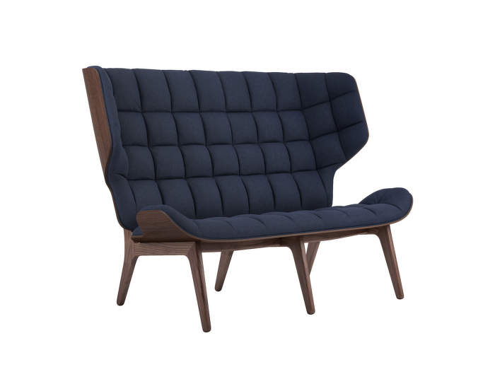 Sofa Mammoth, dark stained oak / Wool - Navy Blue 1007