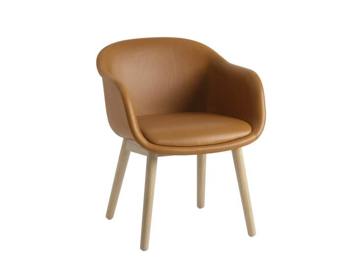 Fiber Conference Armchair Wood, oak / Refine Leather Cognac