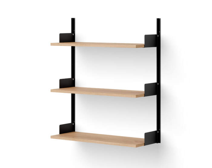 Policová sestava Wall Shelf 900, oak/black