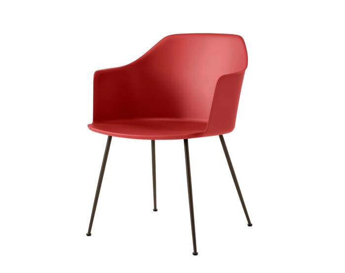 zidle-Rely HW33 Armchair, bronzed/vermillion red