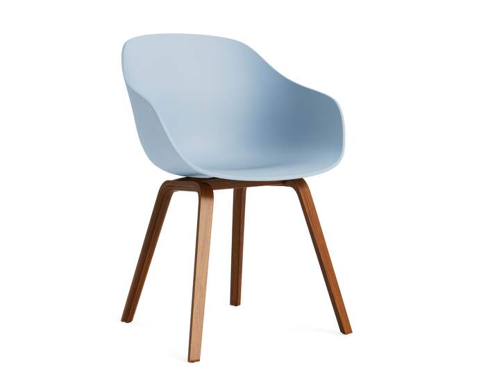 zidle-AAC 222 Chair Walnut, slate blue