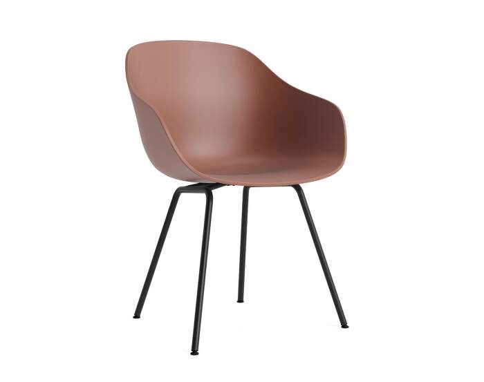 zidle-AAC 226 Chair Black Steel, soft brick