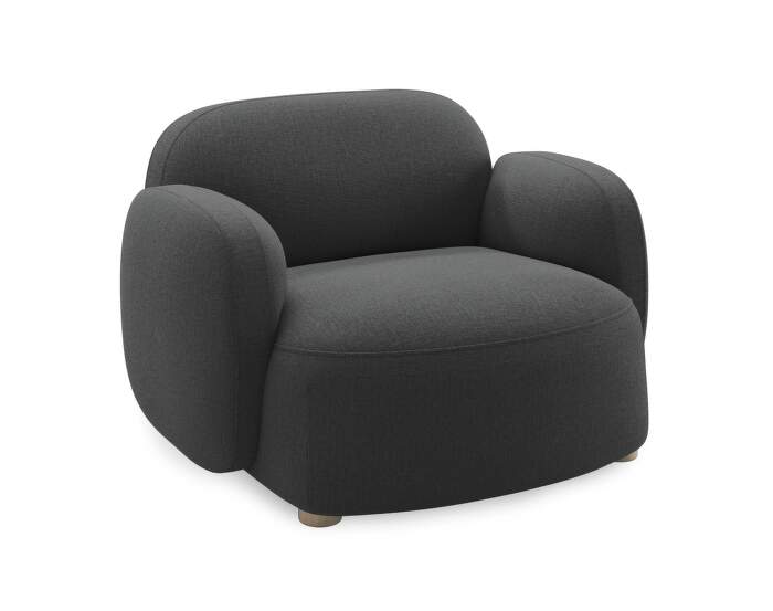kreslo-Gem Lounge Chair w/armrests, Brusvik 08 dark grey