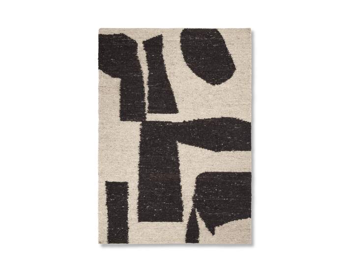 koberec-Piece Rug 140x200, off-white / coffee