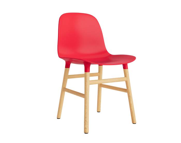 zidle-Form Chair Oak, bright red
