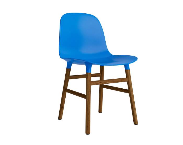 zidle-Form Chair Walnut, bright blue