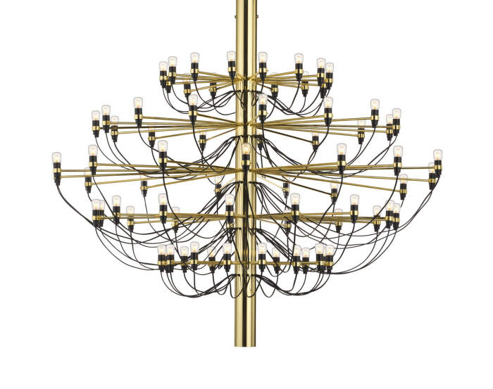 Lustr 2097/75 Clear Bulbs, brass